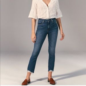 Abercrombie High Rise Ankle Flare Jeans